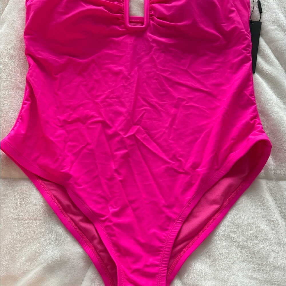 Fashion Nova Hot Pink One-Piece Swimsuit